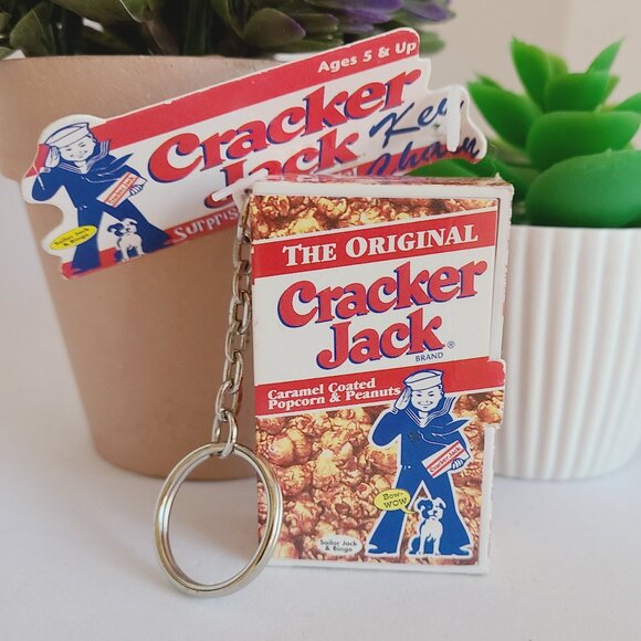 Unknown Source Miniature Cracker Jack Box Keychain NEW Unisex Collectible - Picture 1 of 7